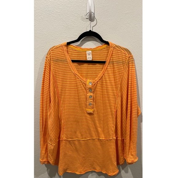 WE THE FREE Hong Kong Henley Striped Blouse - Picture 2 of 6